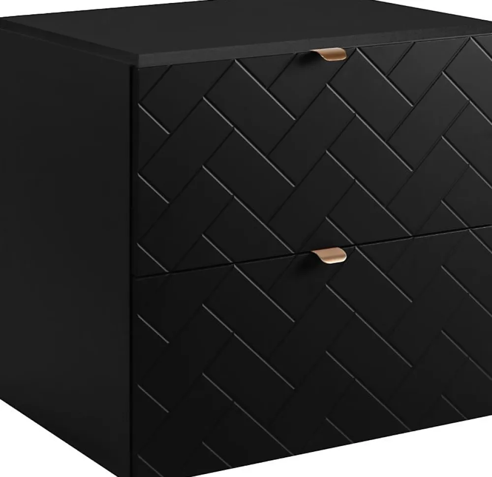 Plan De Travail Salle De Bains|Furnidea Plan de travail pour meuble de salle de bain VENA FLOW noir mat 60 cm