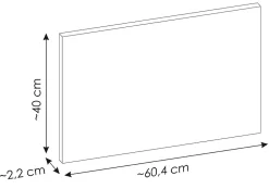 Furnidea Plan de travail pour meuble de salle de bain LINE REED GREEN vert SAUGE 60 cm
