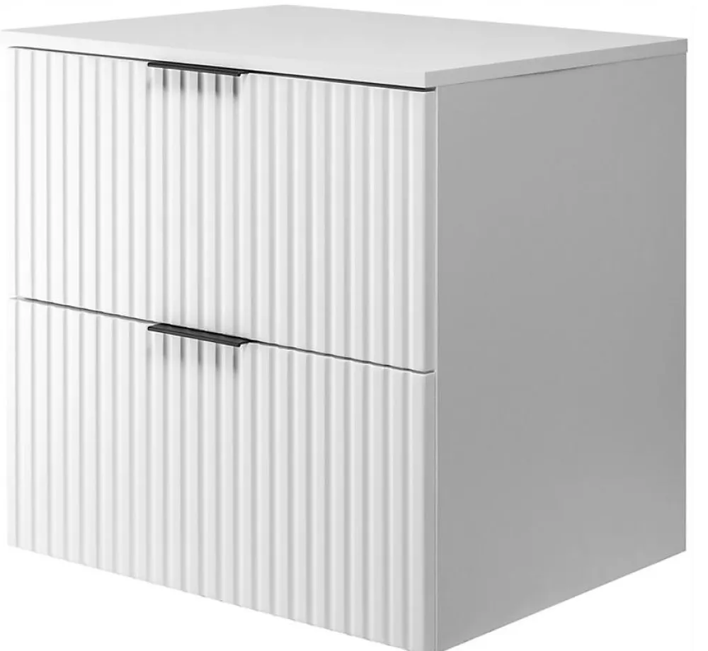 Furnidea Plan de travail pour meuble de salle de bain VENA FLOW blanc mat 60 cm