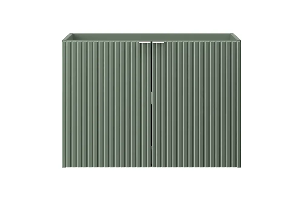 Plan De Travail Salle De Bains|Furnidea Plan de travail pour meuble de salle de bain LINE REED GREEN vert SAUGE 80 CM