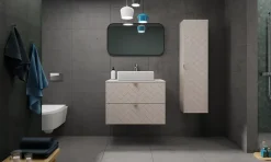 Furnidea Plan de travail pour meuble de salle de bain VENA FLOW cachemire mat 60 cm
