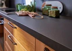 GoodHome Plan de travail stratifié anthracite mat Berberis L.300 x l.62 x Ép.3,8 cm