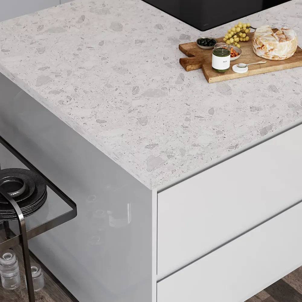 GoodHome Plan de travail stratifié ceppo gris Berberis L.300 x l.62 x Ép.3,8 cm