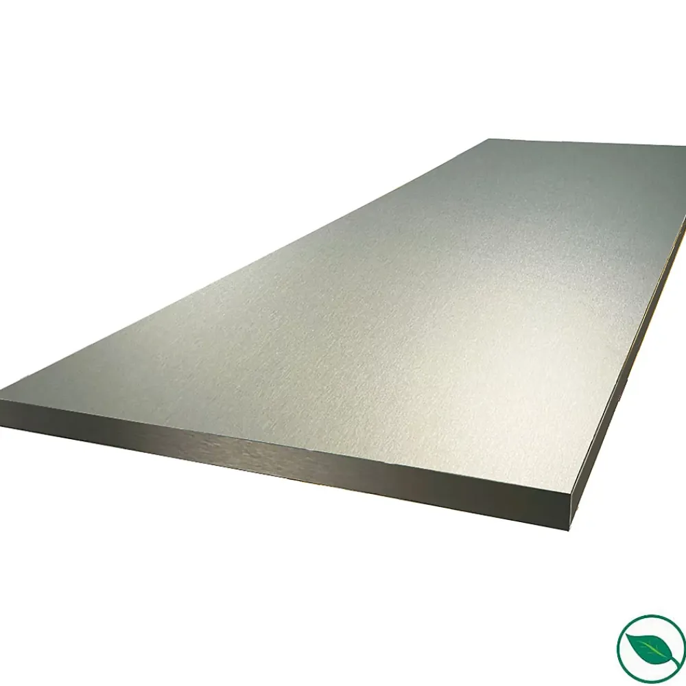 Forestea Plan de travail stratifié HPL aluminium 2000 x 650 x 38 mm