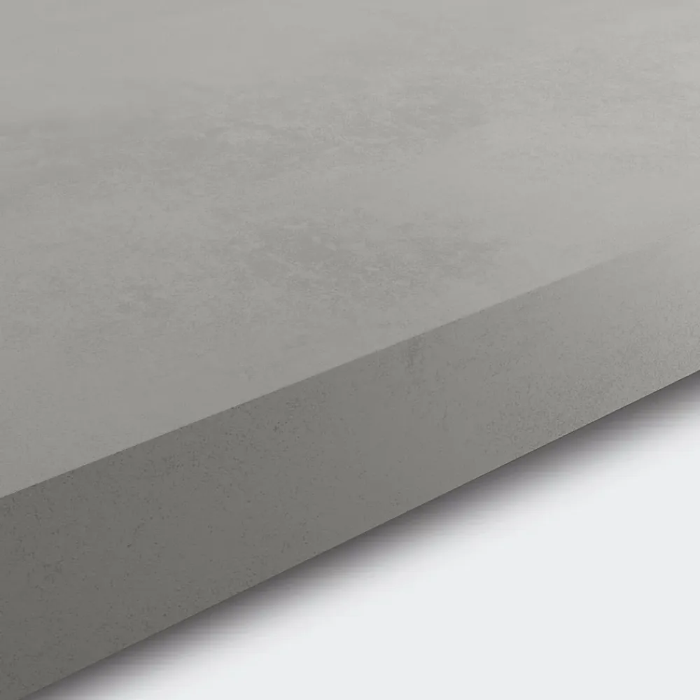 GoodHome Plan de travail stratifié gris effet béton L.300 x l.62 x ép.3,8 cm, Kala