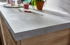 GoodHome Plan de travail stratifié gris effet béton L.300 x l.62 x ép.3,8 cm, Kala
