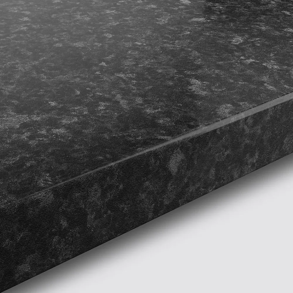 Plan De Travail Buanderie|GoodHome Plan de travail stratifié effet granit noir L.300 x l.62 x ép.3,8 cm, Kabsa