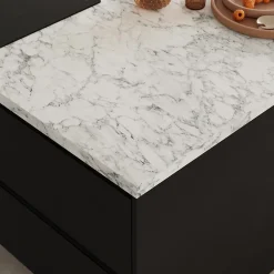 Plan De Travail Buanderie|GoodHome Plan de travail stratifié aspect quartzite Berberis L.300 x Ép.3,8 cm