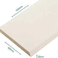 Forestea Plan de travail stratifié Blanc 1800 x 600 EP 28 mm