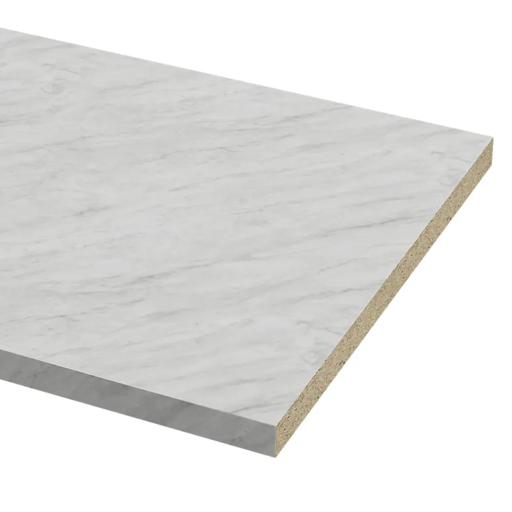 GoodHome Plan de travail stratifié effet soft quartz Kala L.300 x Ép.3,8 cm