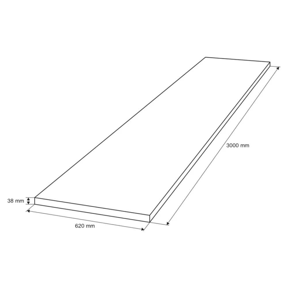 GoodHome Plan de travail stratifié effet soft quartz Kala L.300 x Ép.3,8 cm