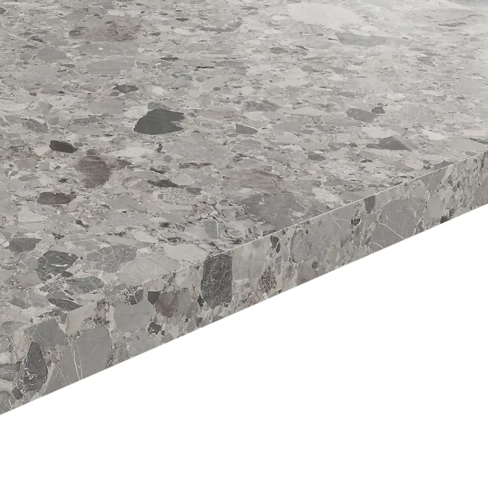 GoodHome Plan de travail stratifié décor ceppo gris Berberis L.300 x Ép.3,8 cm