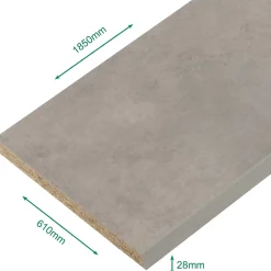 Forestea Plan de travail stratifié béton 1850 x 610 x 28 mm