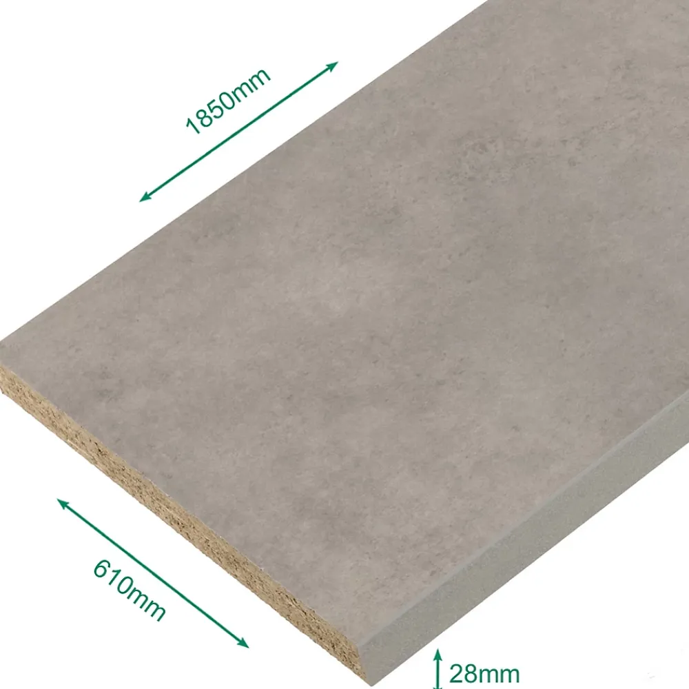 Forestea Plan de travail stratifié béton 1850 x 610 x 28 mm