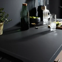 Plan De Travail Buanderie|GoodHome Plan de travail stratifié noir mat L.300 x l.62 x ép.3,8 cm Berberis