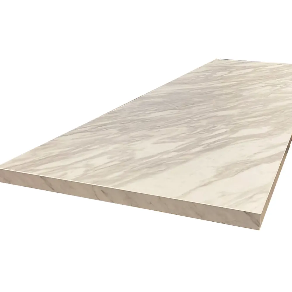 Plan De Travail Buanderie|Forestea Plan de travail stratifié HPL marbre blanc 3000 x 650 x 38 mm