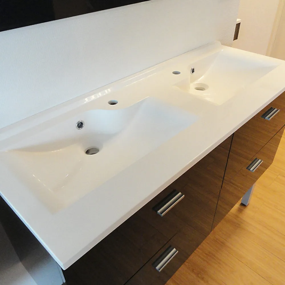 Cuisibane Plan double vasque design 120 cm RESILOGE