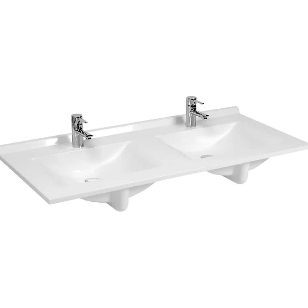 Plan Double Vasque|Cuisibane Plan double vasque en résine de synthèse RESIPLAN - 120 cm
