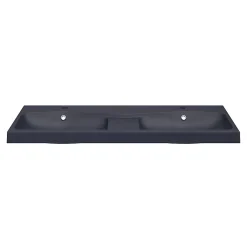 GoodHome Plan double vasque noir Mila 120 cm