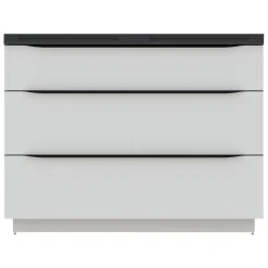 Plan double vasque noir mat en résine l.120 cm, Pamili
