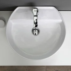 Plan De Travail Salle De Bains|Kiamami Valentina Plan Pour Lavabo À Poser 60X50 Cm Blanc Brossé - Valentina