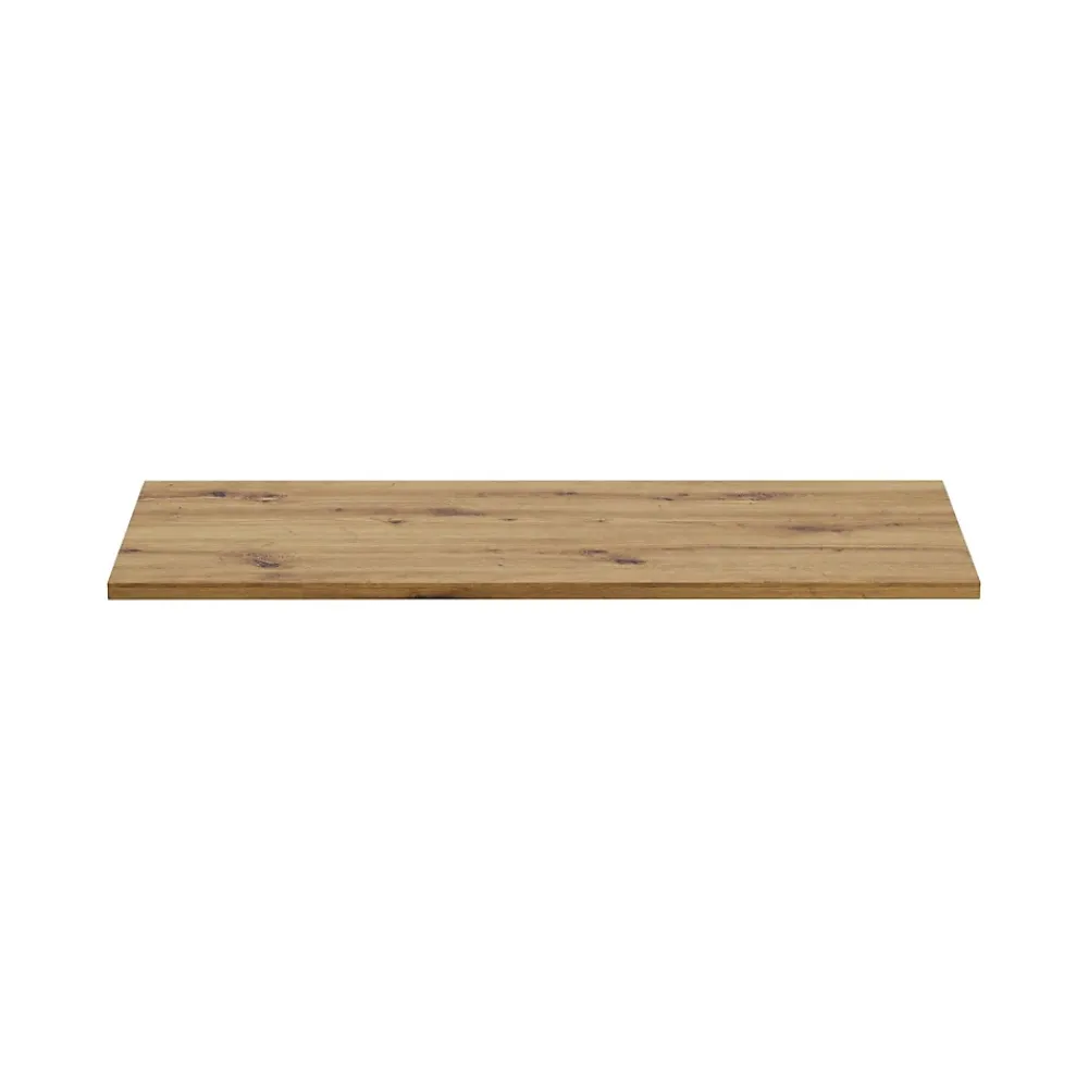 Plan Double Vasque|Meublorama Plan pour meuble sous vasque BRAZZA 120 cm Chene clair Epaisseur 2,5 cm À poser