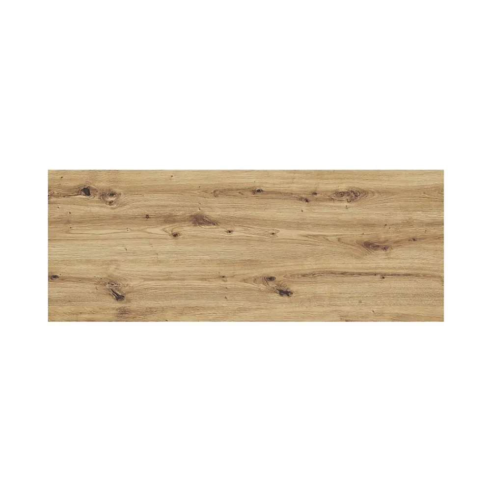 Plan Double Vasque|Meublorama Plan pour meuble sous vasque BRAZZA 120 cm Chene clair Epaisseur 2,5 cm À poser