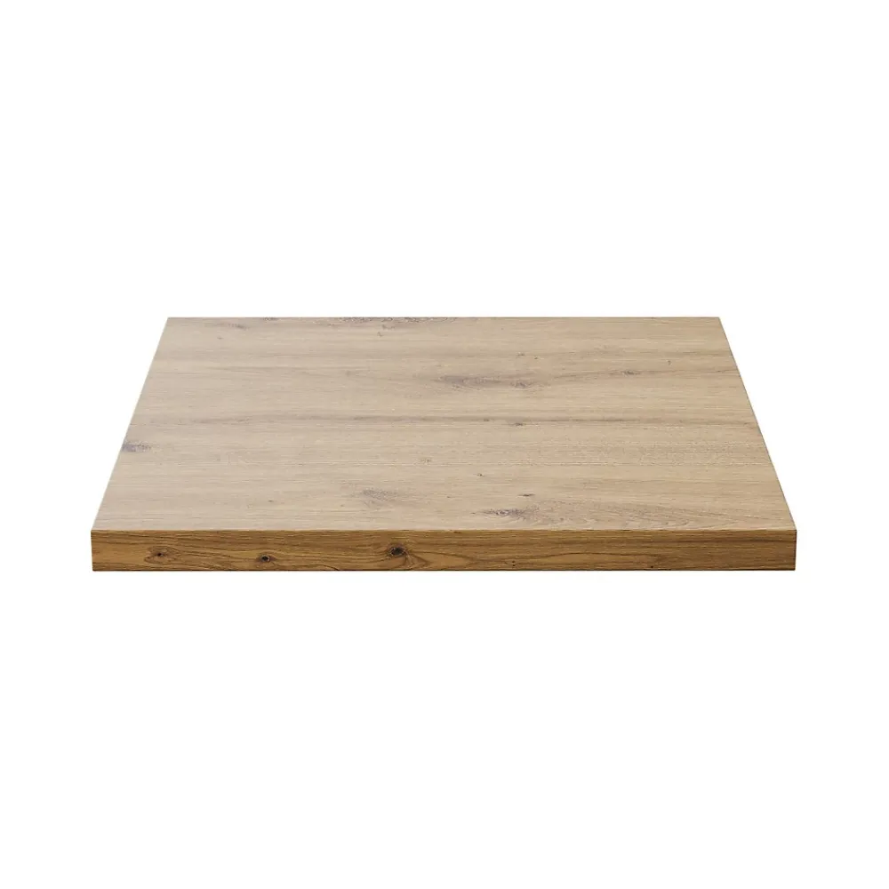 Plan Double Vasque|Meublorama Plan pour meuble sous vasque BRAZZA 40 cm Chene clair Epaisseur 2,5 cm À poser