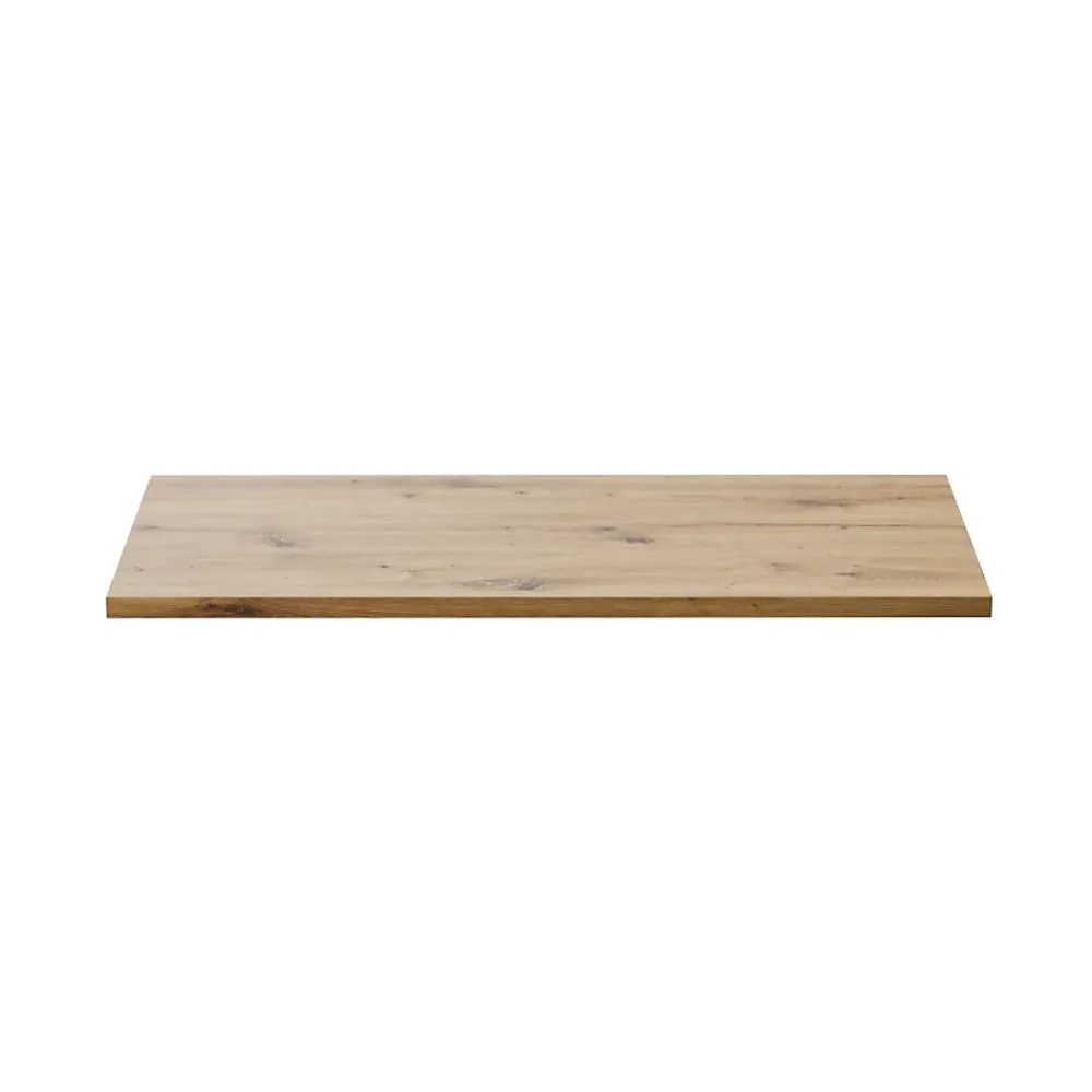 Plan Double Vasque|Meublorama Plan pour meuble sous vasque BRAZZA 100 cm Chene clair Epaisseur 2,5 cm À poser