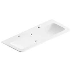 Plan simple vasque à encastrer résine blanc mat Alba 121 cm