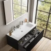 Plan Double Vasque|Ipiemme SRL Plan simple vasque blanc en résine l.120 cm pour 2 robinets, Pura+