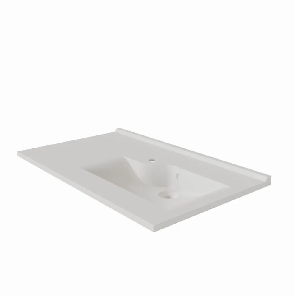 Plan Simple Vasque|Cuisibane Plan simple vasque déportée à droite RESILOGE - 90 cm