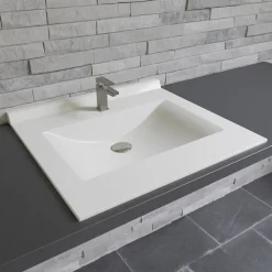 Cuisibane Plan simple vasque en résine de synthèse RESIPLAN - 60 cm