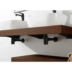 Plan De Travail Salle De Bains|Stano Plan suspendu pour vasque TOP noyer 120 x 46 cm