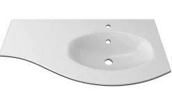 Plan vasque à droite résine 104 cm Vague