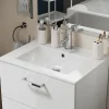 Plan vasque à encastrer blanc en céramique l.61 cm, Opah