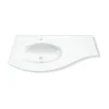 Plan vasque à gauche verre 104 cm Vague