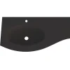 Plan vasque à gauche verre noir Vague 104 cm