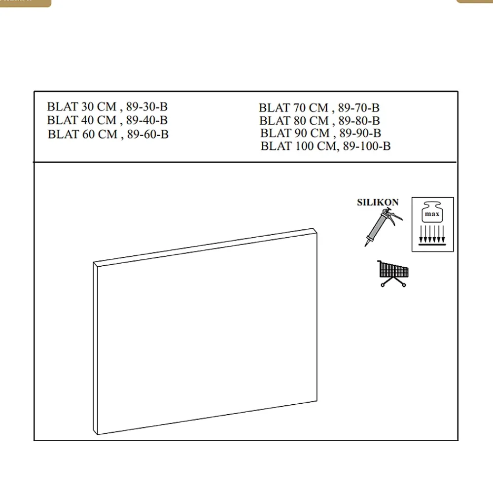 Plan Vasque Lave-Mains|Otitec Plan vasque - L.120 x H.2 x P.46,5 cm - CREMA