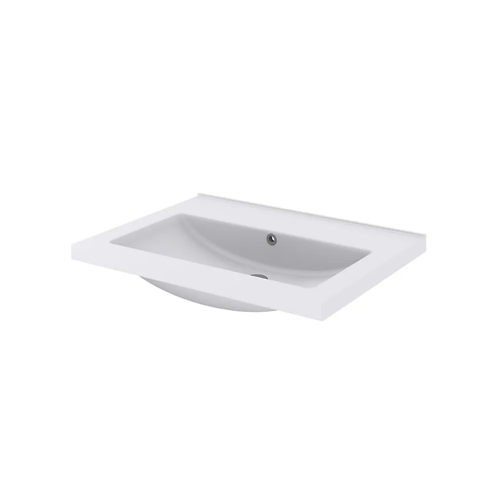 Plan Simple Vasque|GoodHome Plan vasque blanc en céramique l.60 cm Nira