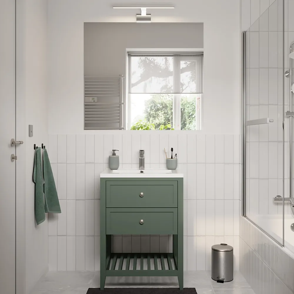 Plan Simple Vasque|GoodHome Plan vasque blanc en céramique l.60 cm Nira