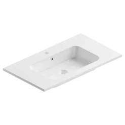 Plan Simple Vasque|Ipiemme SRL Plan vasque blanc en céramique l.90 cm, Pura+