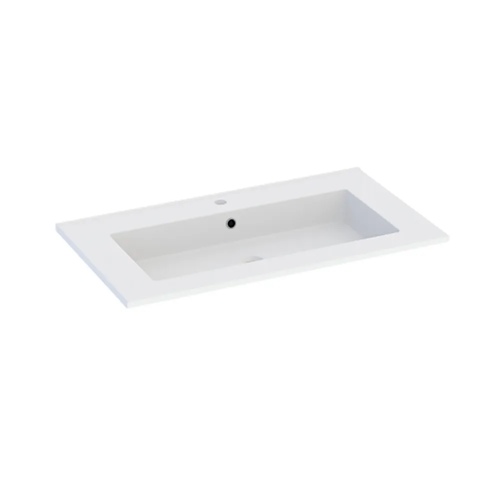 Plan Simple Vasque| Plan vasque blanc en céramique l.90 cm, Calao