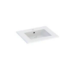 Plan vasque blanc en résine l.60 cm, Calao