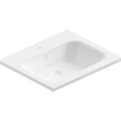 Plan Simple Vasque|Ipiemme SRL Plan vasque blanc en résine l.60 cm, Pura+