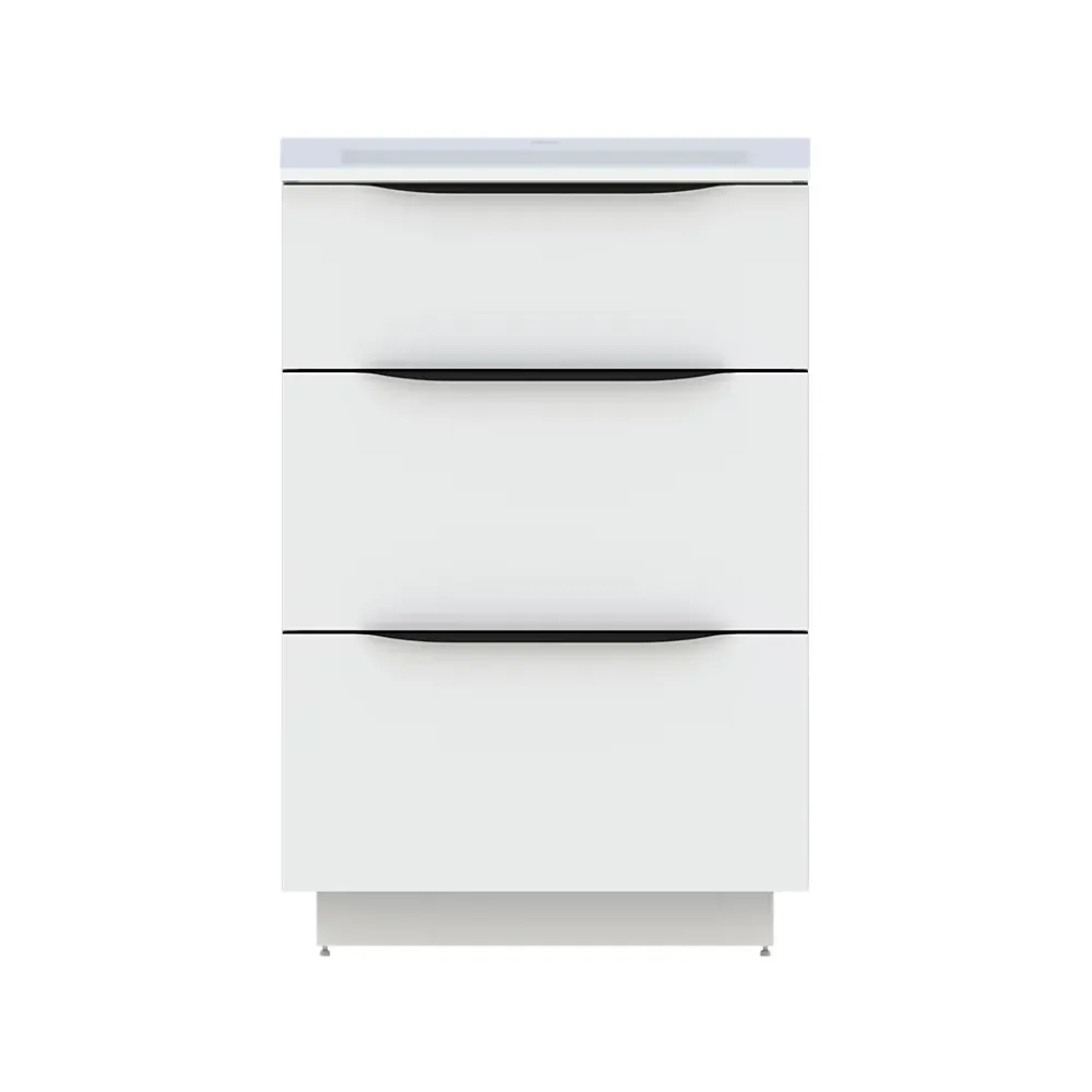 Plan Simple Vasque| Plan vasque blanc en résine l.60 cm, Pamili