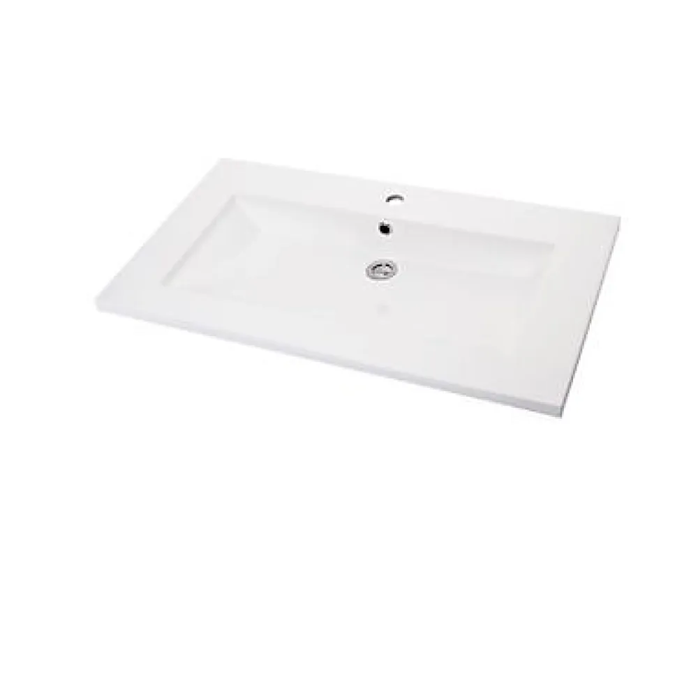 Plan Simple Vasque|Cooke & Lewis Plan vasque blanc en résine l.90 cm, Calao