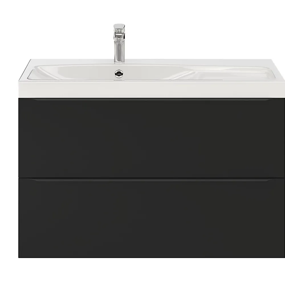 GoodHome Plan vasque blanc en résine l.100 cm Mila