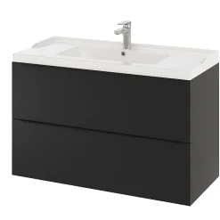 Plan Simple Vasque|GoodHome Plan vasque blanc Lana 100 cm