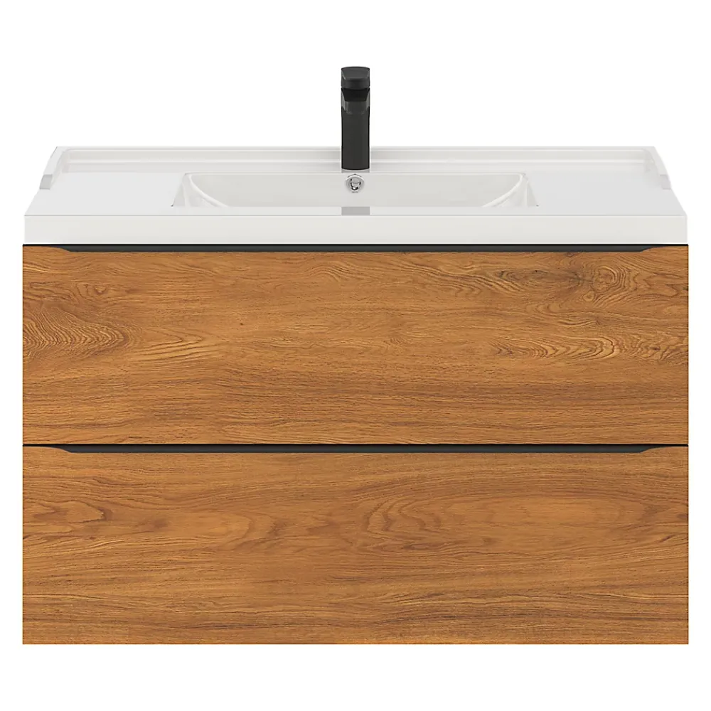 Plan Simple Vasque|GoodHome Plan vasque blanc Lana 100 cm